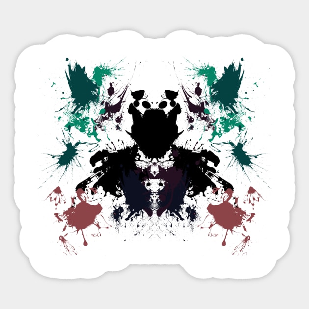 Rorschach Inkblot Sticker by ebaggins87